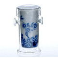 China Style Cup Ceramic Filter Gift Cup Borosilicate Glass Cup